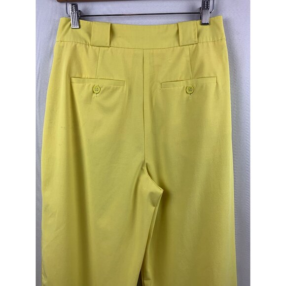 Tanya Taylor Womens Yellow Tailored Pants Size 6 - Picture 5 of 8